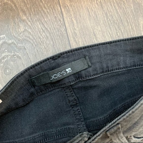 Joe's Jeans Brie Flawless Vixen Skinny Ankle Jeans Black Distressed Denim - Picture 13 of 16